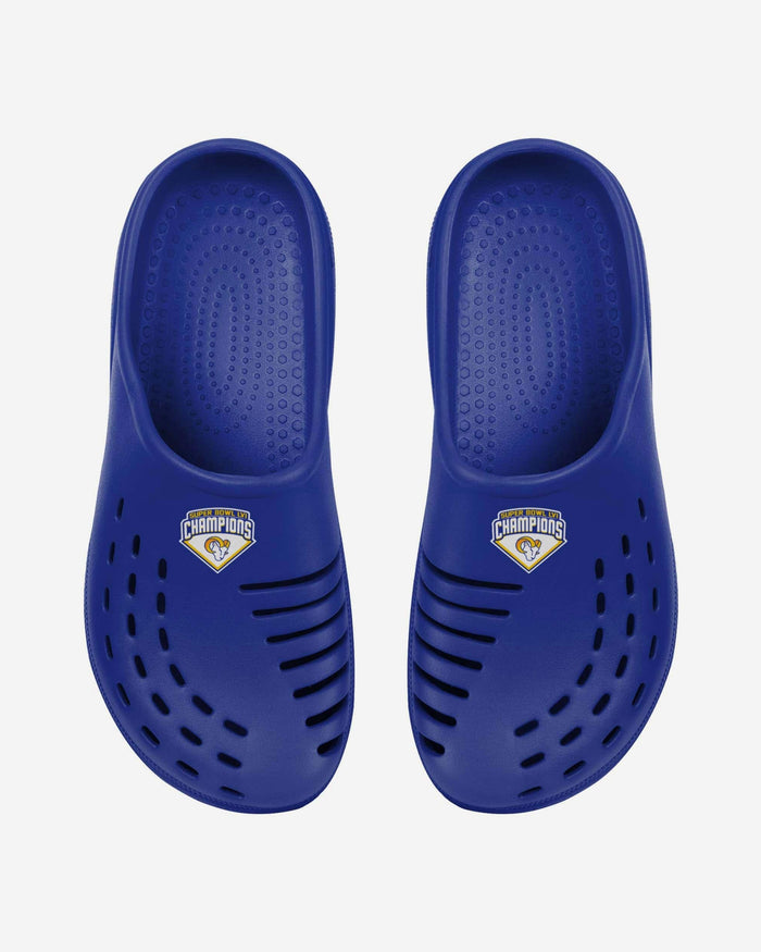 Los Angeles Rams Super Bowl LVI Champions Womens Clog FOCO - FOCO.com