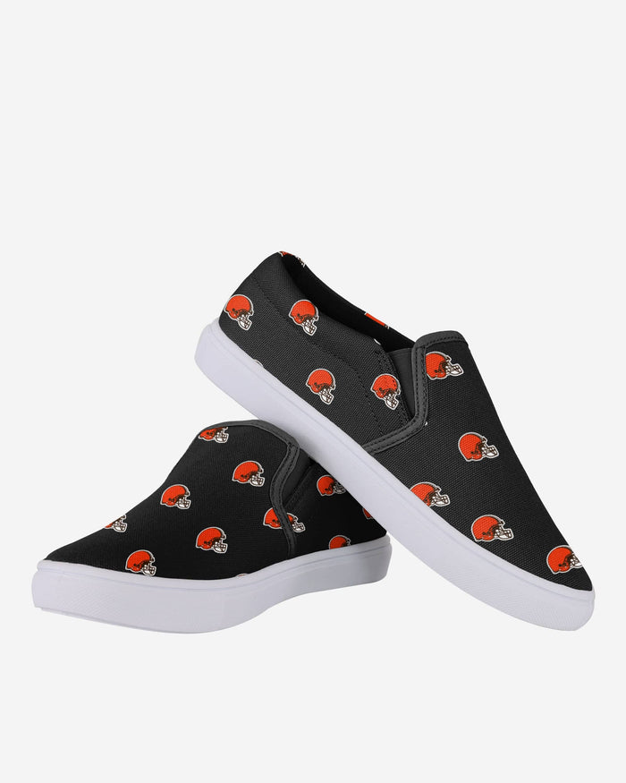 Cleveland Browns Womens Repeat Logo Slip On Canvas Shoe FOCO - FOCO.com