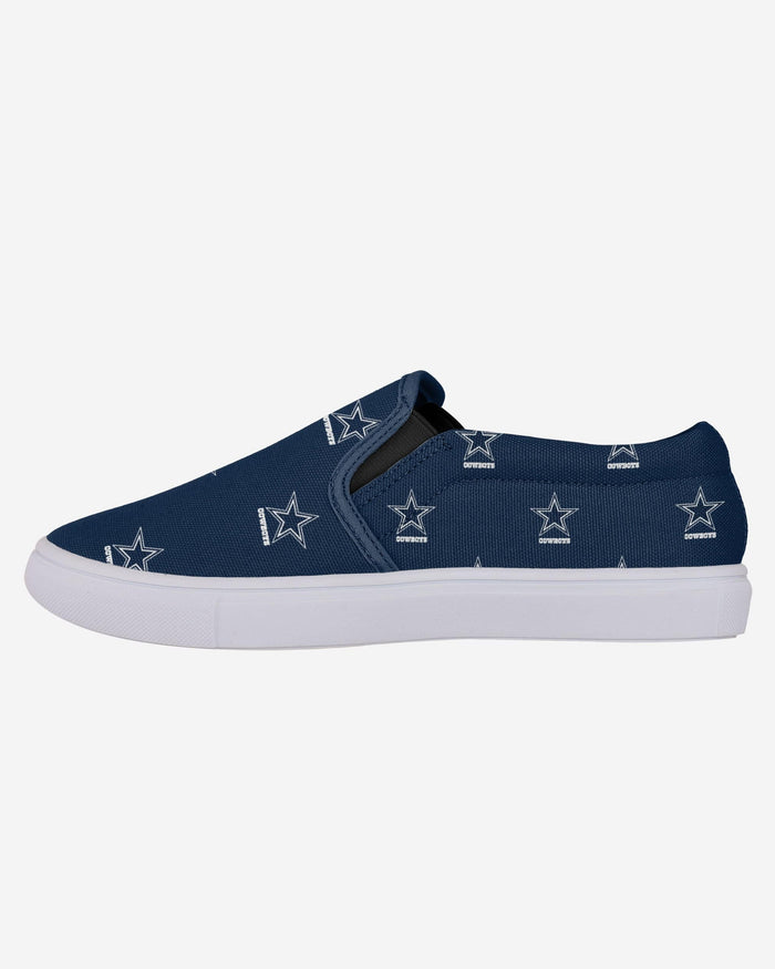 Dallas Cowboys Womens Repeat Logo Slip On Canvas Shoe FOCO 6 - FOCO.com