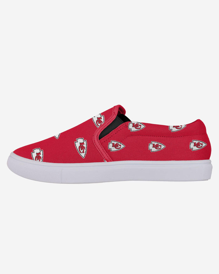 Kansas City Chiefs Womens Repeat Logo Slip On Canvas Shoe FOCO 6 - FOCO.com