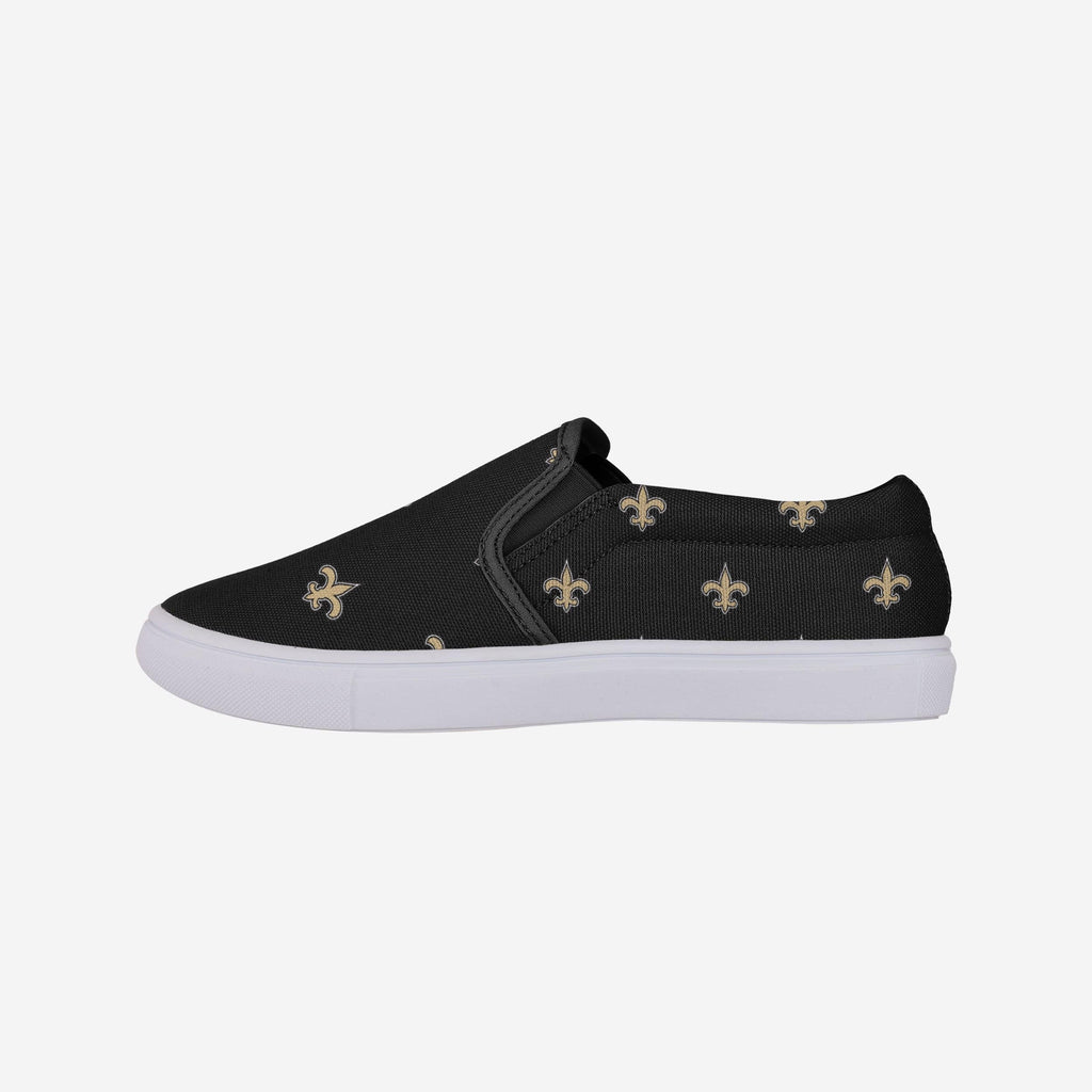 New Orleans Saints Womens Repeat Logo Slip On Canvas Shoe FOCO 6 - FOCO.com