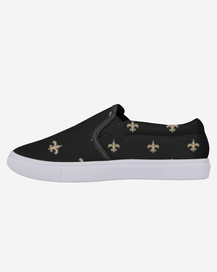 New Orleans Saints Womens Repeat Logo Slip On Canvas Shoe FOCO 6 - FOCO.com