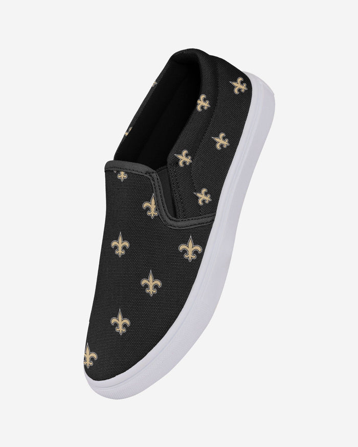 New Orleans Saints Womens Repeat Logo Slip On Canvas Shoe FOCO - FOCO.com