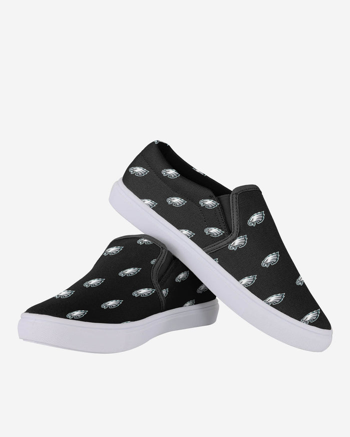 Philadelphia Eagles Womens Repeat Logo Slip On Canvas Shoe FOCO - FOCO.com