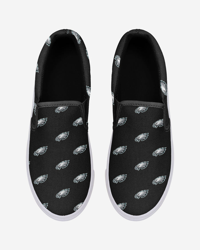 Philadelphia Eagles Womens Repeat Logo Slip On Canvas Shoe FOCO - FOCO.com
