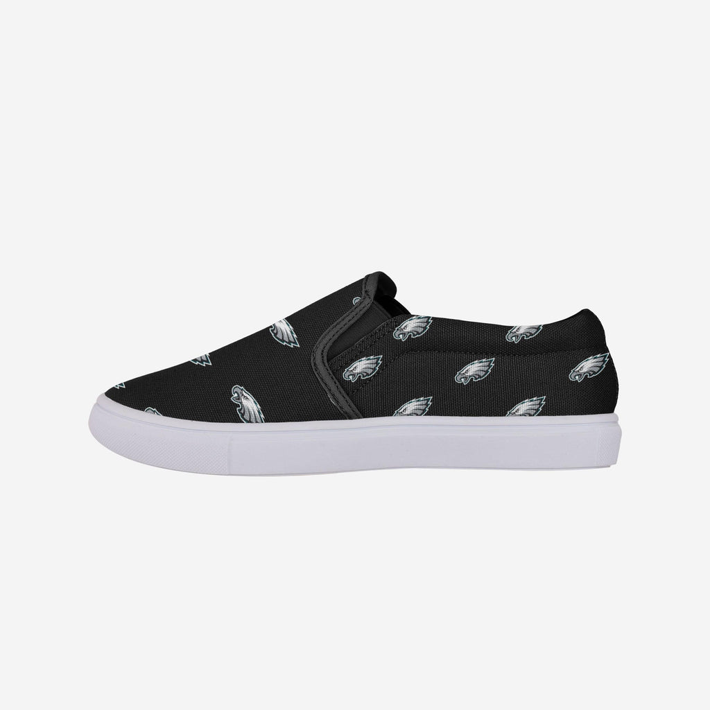 Philadelphia Eagles Womens Repeat Logo Slip On Canvas Shoe FOCO 6 - FOCO.com