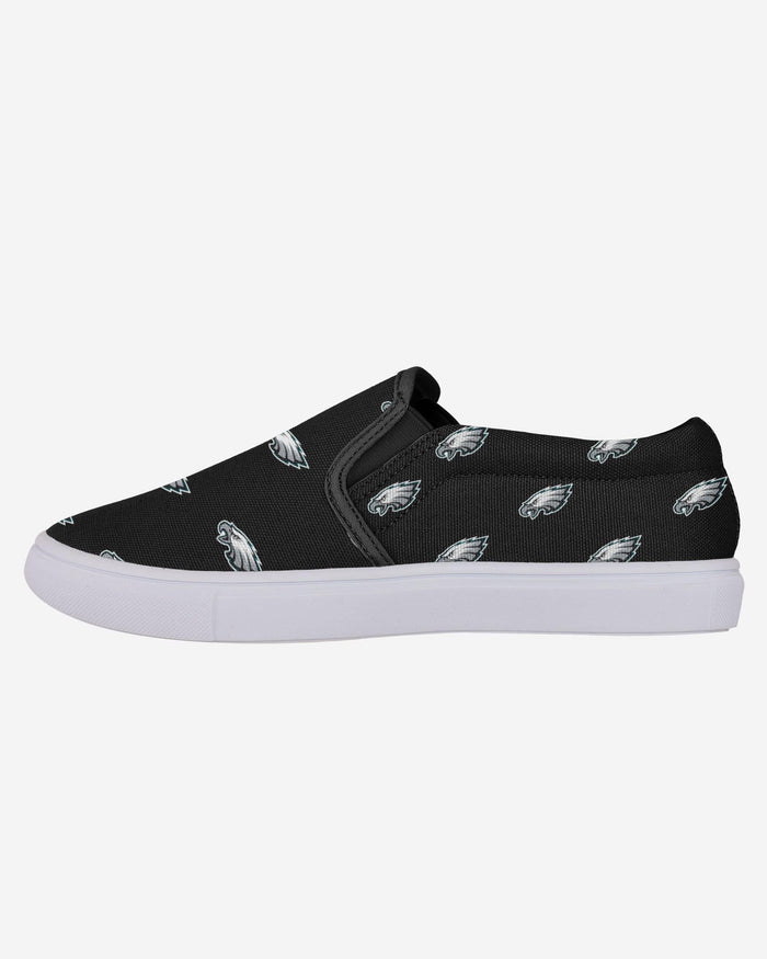 Philadelphia Eagles Womens Repeat Logo Slip On Canvas Shoe FOCO 6 - FOCO.com