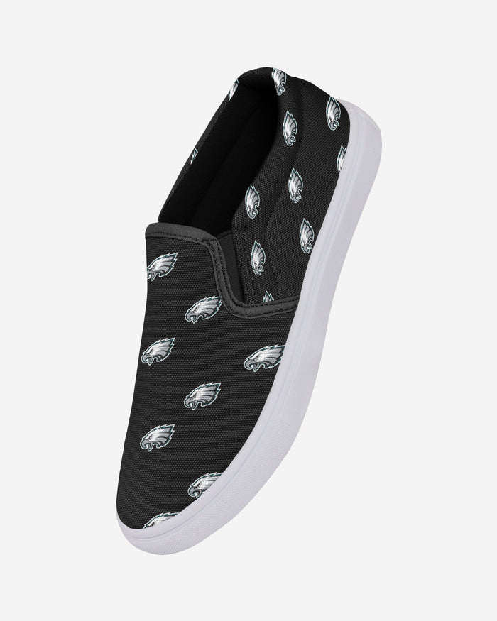 Philadelphia Eagles Womens Repeat Logo Slip On Canvas Shoe FOCO - FOCO.com