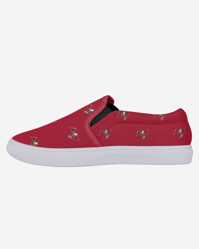 Tampa Bay Buccaneers Womens Repeat Logo Slip On Canvas Shoe FOCO 6 - FOCO.com