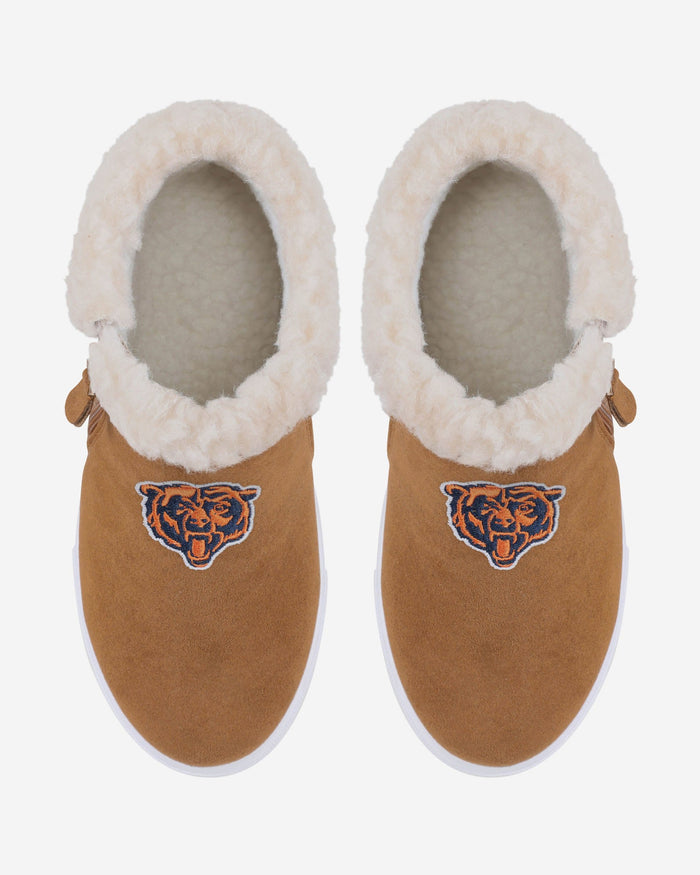 Chicago Bears Womens Fuzzy Brim Zipper Boot FOCO - FOCO.com