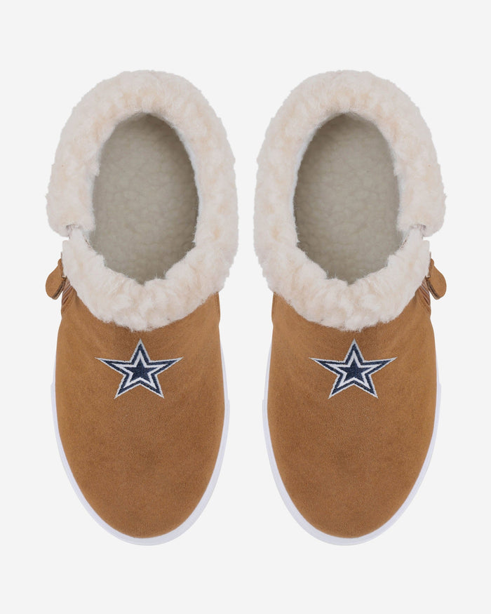 Dallas Cowboys Womens Fuzzy Brim Zipper Boot FOCO - FOCO.com