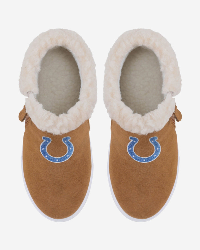 Indianapolis Colts Womens Fuzzy Brim Zipper Boot FOCO - FOCO.com