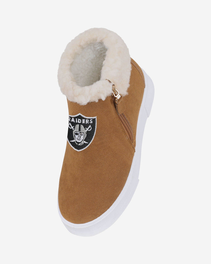 Las Vegas Raiders Womens Fuzzy Brim Zipper Boot FOCO - FOCO.com