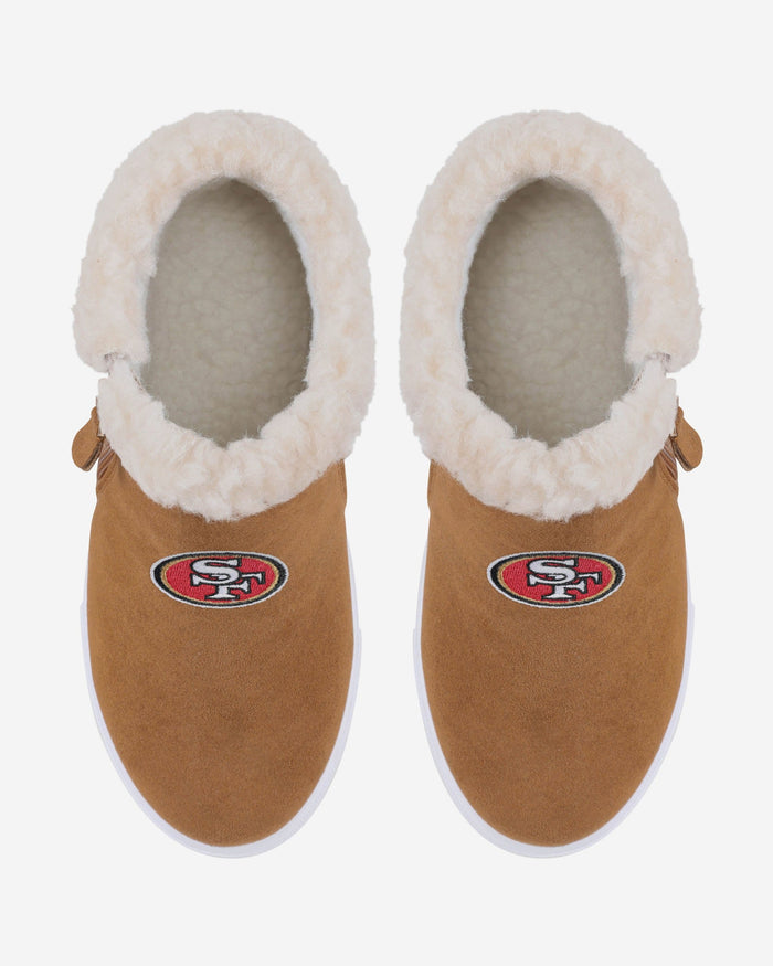 San Francisco 49ers Womens Fuzzy Brim Zipper Boot FOCO - FOCO.com