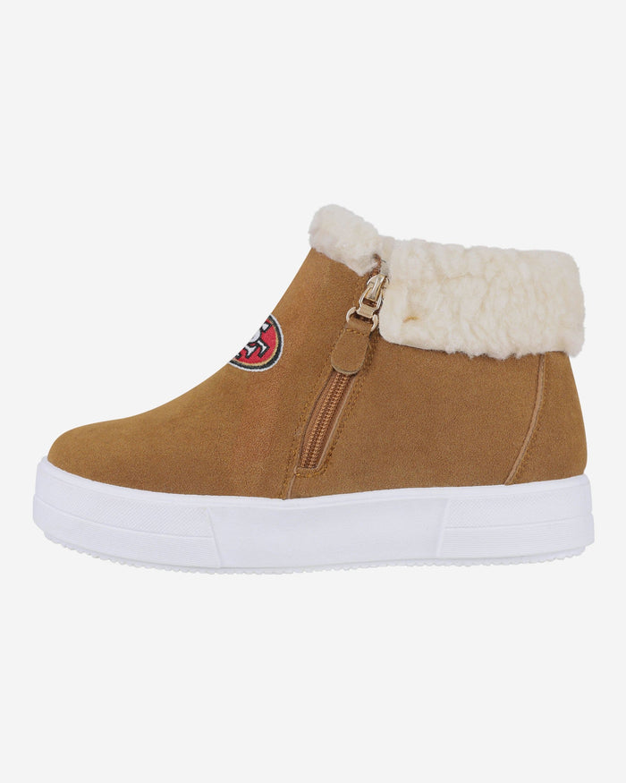 San Francisco 49ers Womens Fuzzy Brim Zipper Boot FOCO 6 - FOCO.com