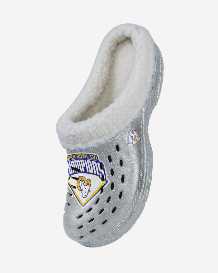 Los Angeles Rams Super Bowl LVI Champions Womens Sherpa Clog FOCO - FOCO.com