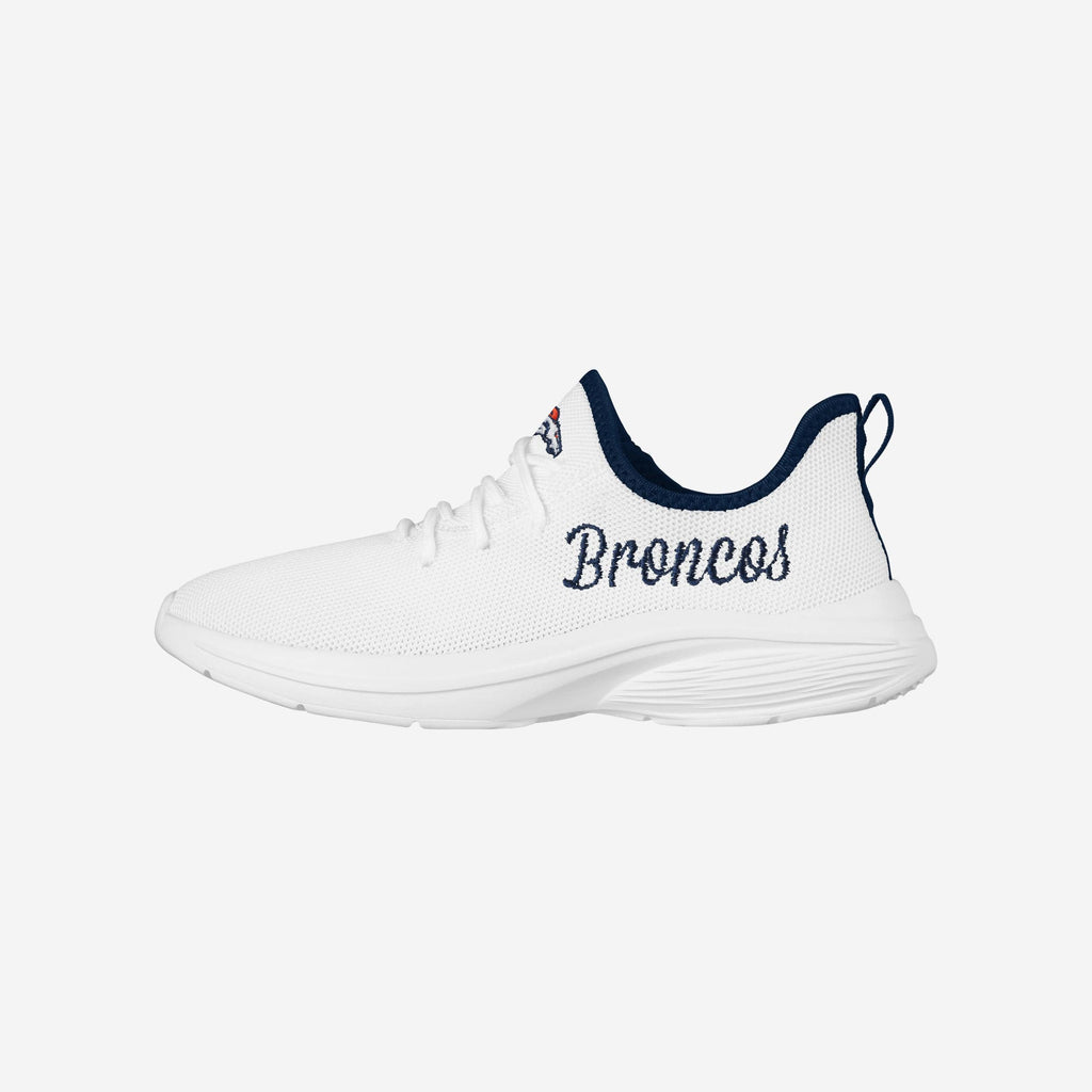 Denver Broncos Womens Midsole White Sneakers FOCO 6 - FOCO.com