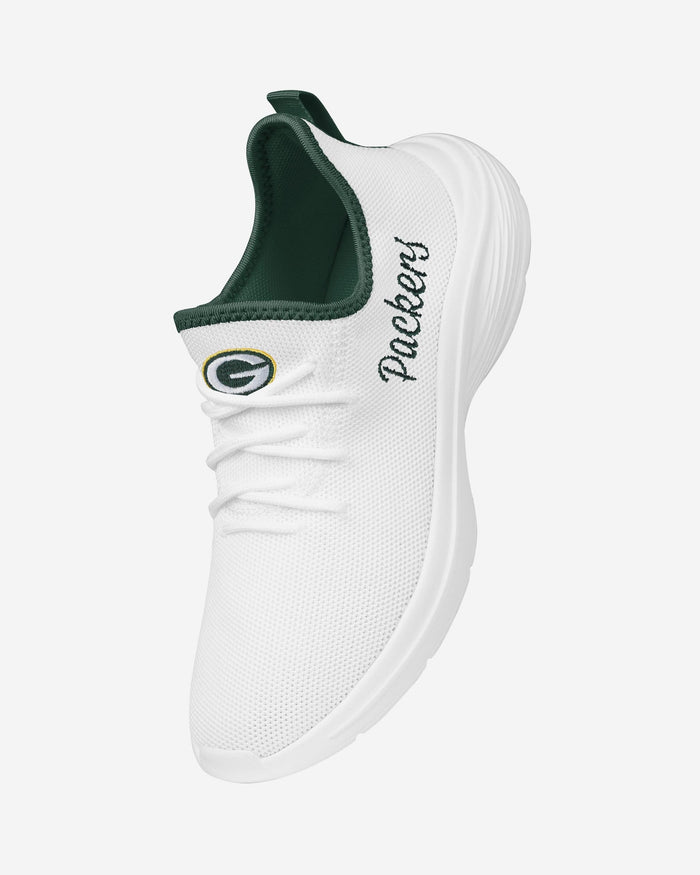 Green Bay Packers Womens Midsole White Sneakers FOCO - FOCO.com