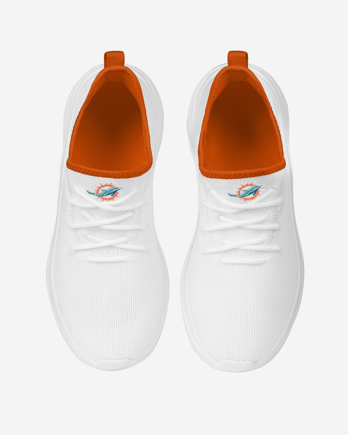 Miami Dolphins Womens Midsole White Sneakers FOCO - FOCO.com