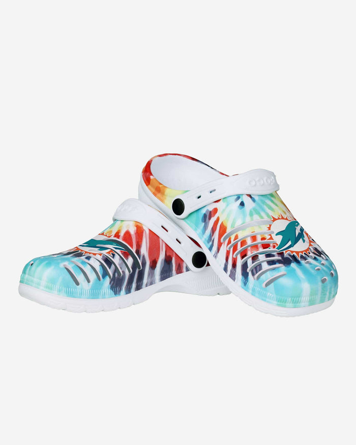 Miami Dolphins Womens Tie-Dye Clog With Strap FOCO - FOCO.com