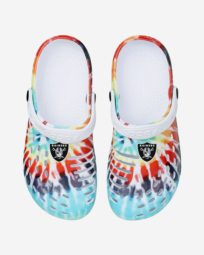 Las Vegas Raiders Womens Tie-Dye Clog With Strap FOCO - FOCO.com