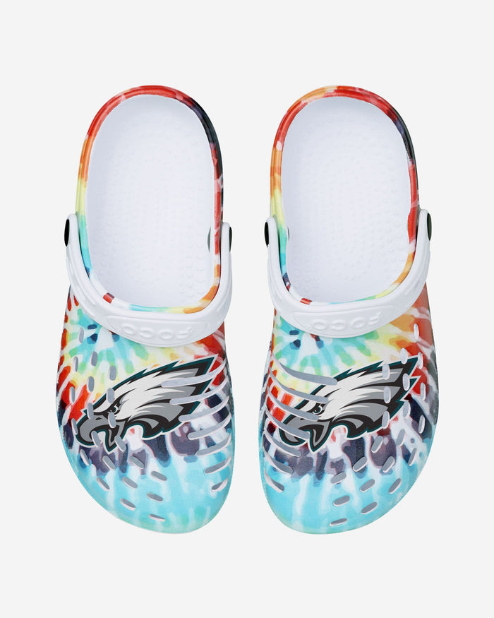 Philadelphia Eagles Womens Tie-Dye Clog With Strap FOCO - FOCO.com