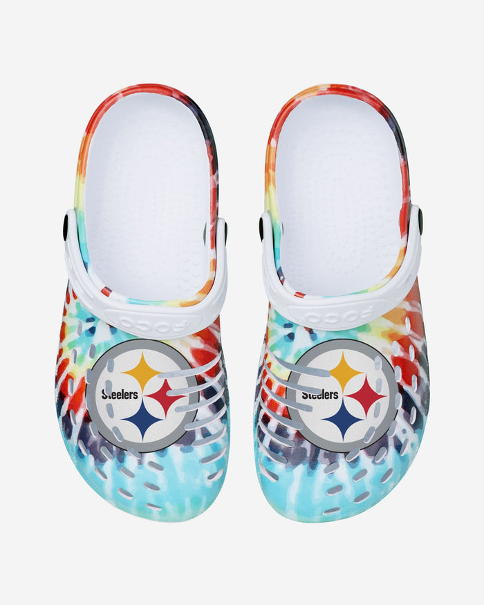 Pittsburgh Steelers Womens Tie-Dye Clog With Strap FOCO - FOCO.com