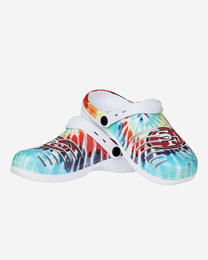 San Francisco 49ers Womens Tie-Dye Clog With Strap FOCO - FOCO.com