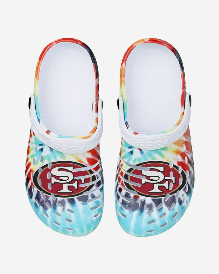 San Francisco 49ers Womens Tie-Dye Clog With Strap FOCO - FOCO.com