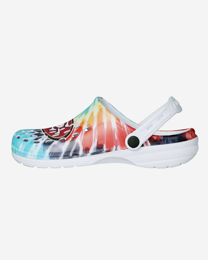 San Francisco 49ers Womens Tie-Dye Clog With Strap FOCO S - FOCO.com