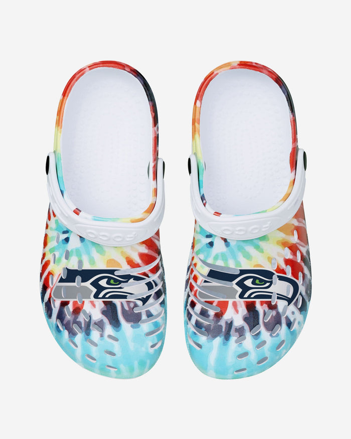 Seattle Seahawks Womens Tie-Dye Clog With Strap FOCO - FOCO.com