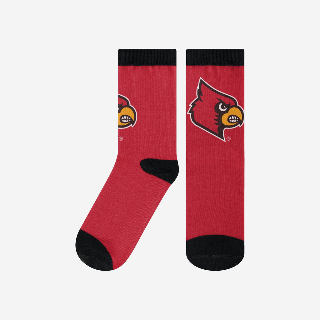 Louisville Cardinals Primetime Socks FOCO S/M - FOCO.com