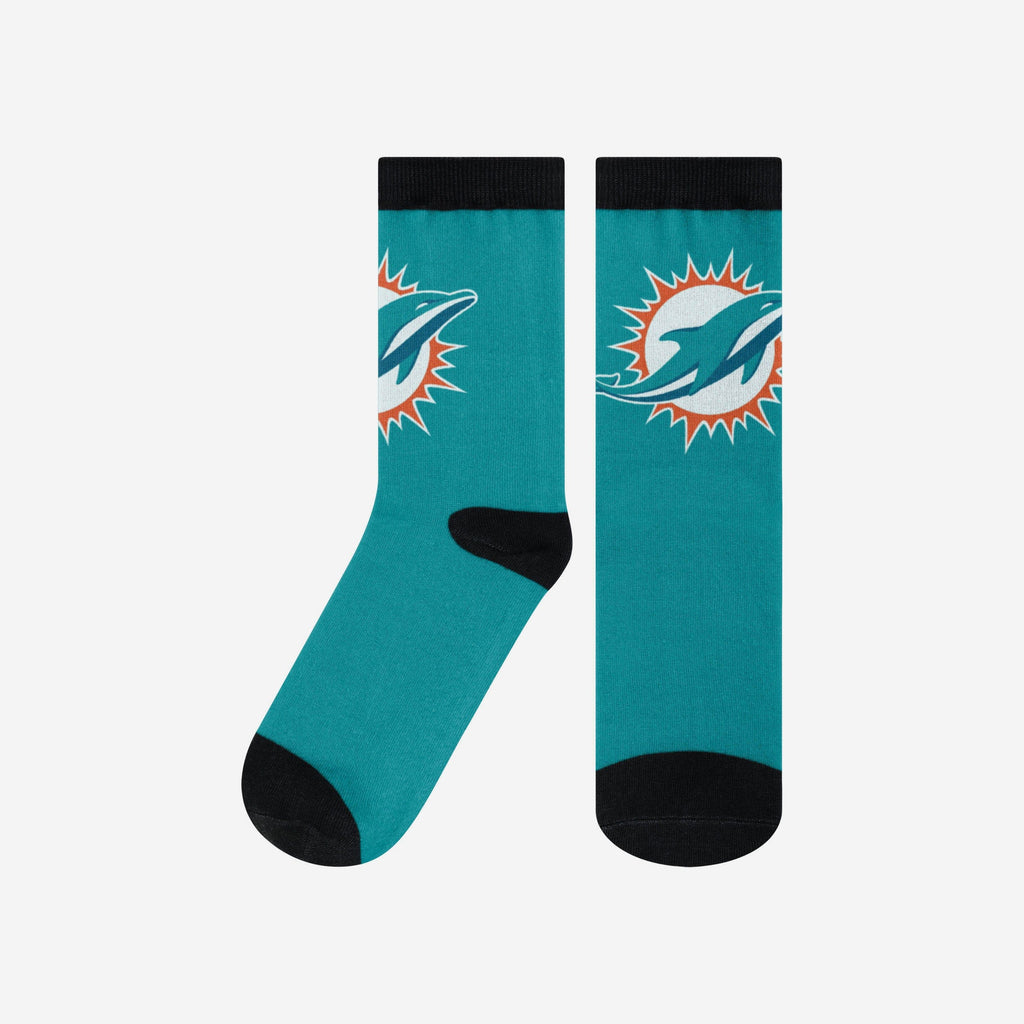 Miami Dolphins Primetime Socks FOCO L/XL - FOCO.com