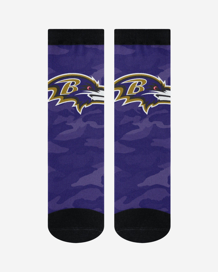 Baltimore Ravens Printed Camo Socks FOCO - FOCO.com