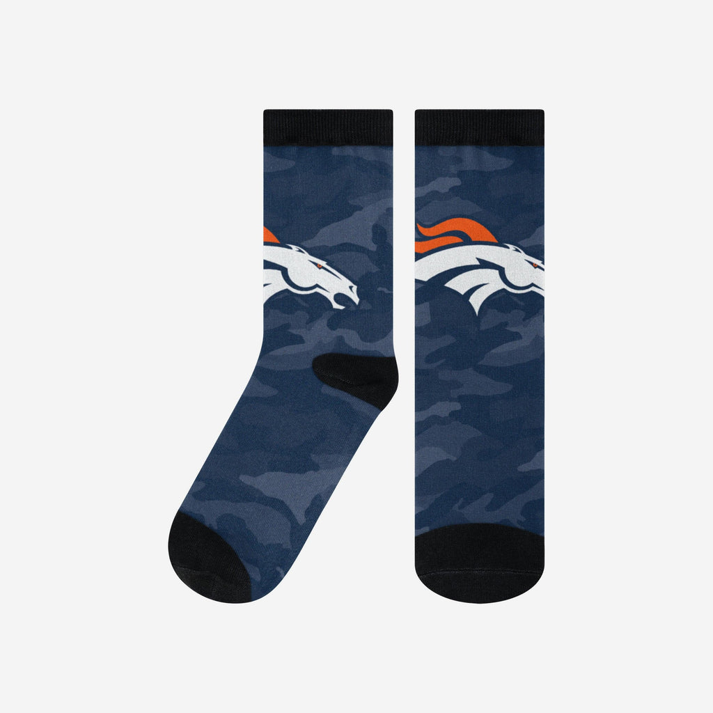 Denver Broncos Printed Camo Socks FOCO S/M - FOCO.com