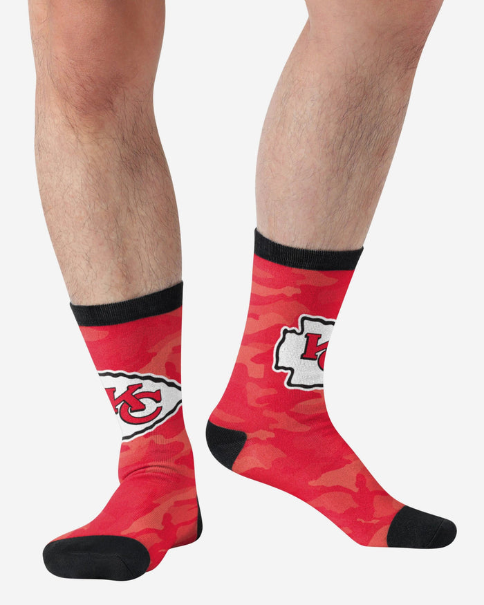 Kansas City Chiefs Printed Camo Socks FOCO - FOCO.com