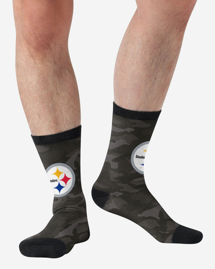 Pittsburgh Steelers Printed Camo Socks FOCO - FOCO.com