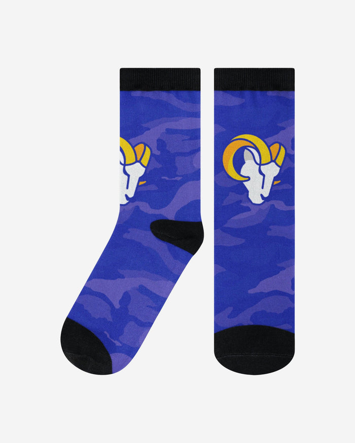 Los Angeles Rams Printed Camo Socks FOCO S/M - FOCO.com