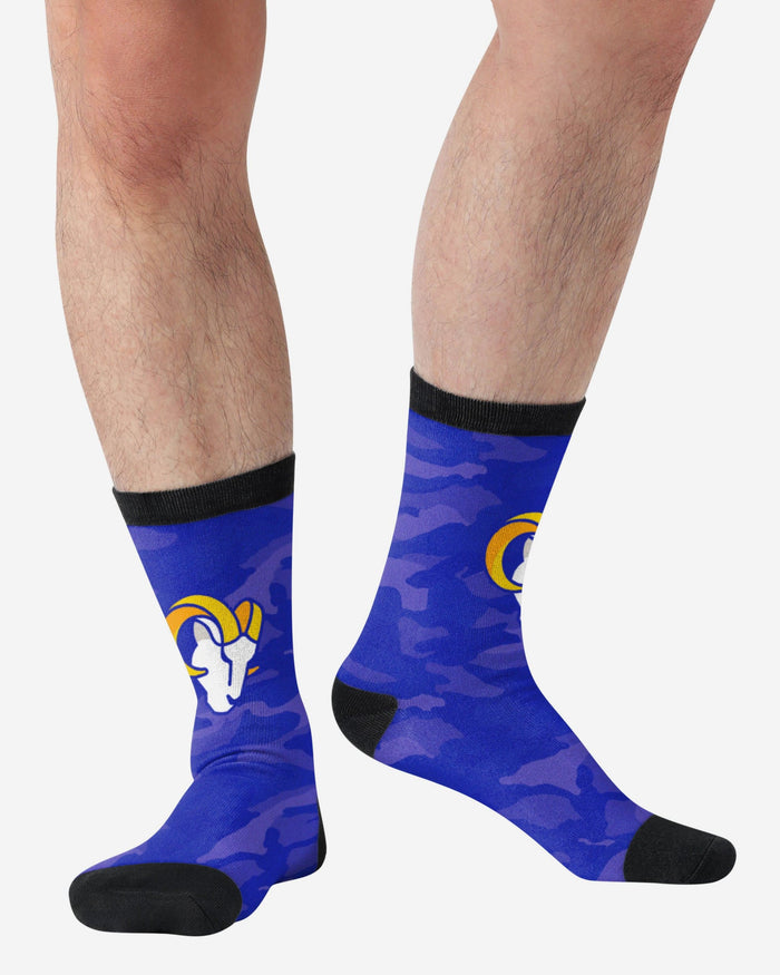 Los Angeles Rams Printed Camo Socks FOCO - FOCO.com