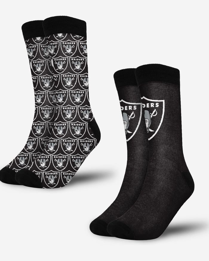 Las Vegas Raiders Primetime Blast Socks 2 Pack FOCO - FOCO.com