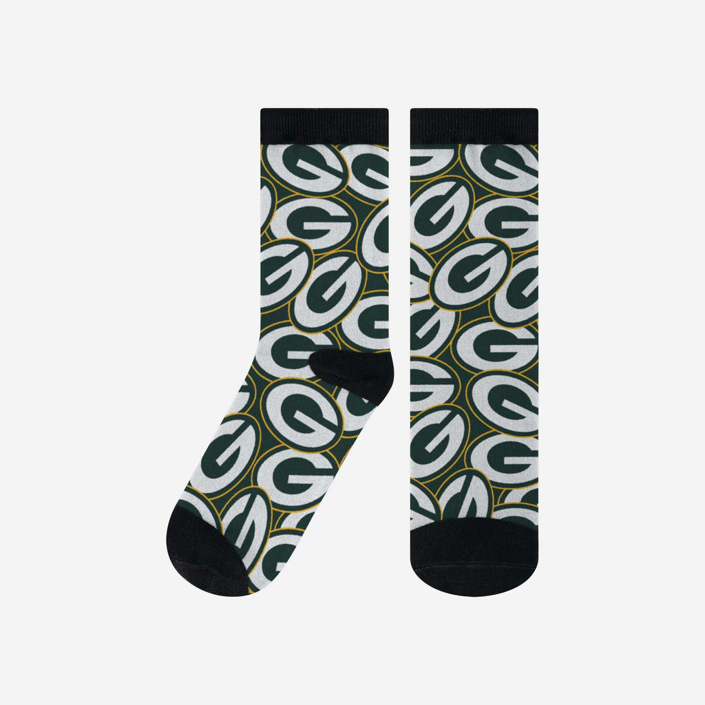 Green Bay Packers Logo Blast Socks FOCO L/XL - FOCO.com