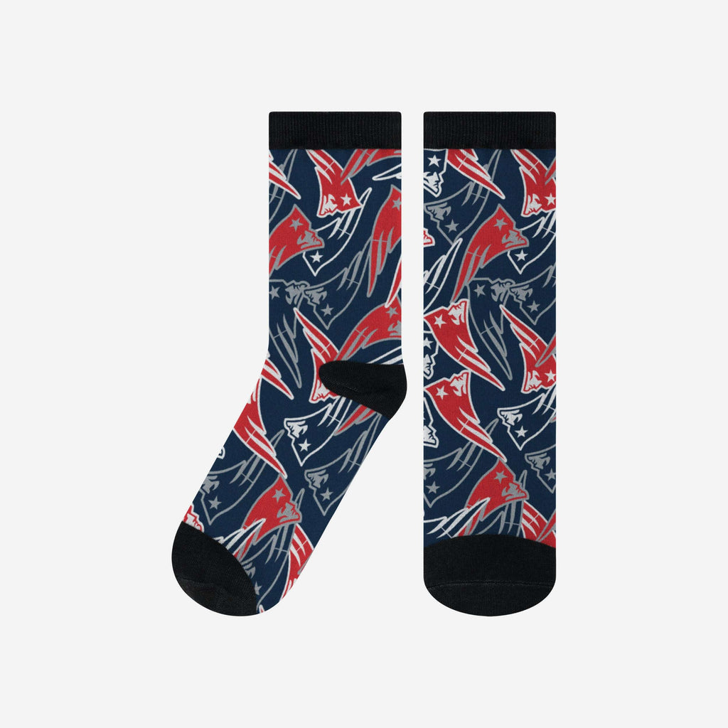 New England Patriots Logo Blast Socks FOCO L/XL - FOCO.com