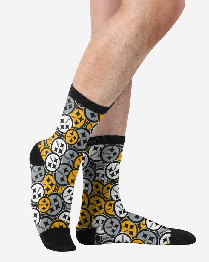 Pittsburgh Steelers Logo Blast Socks FOCO - FOCO.com