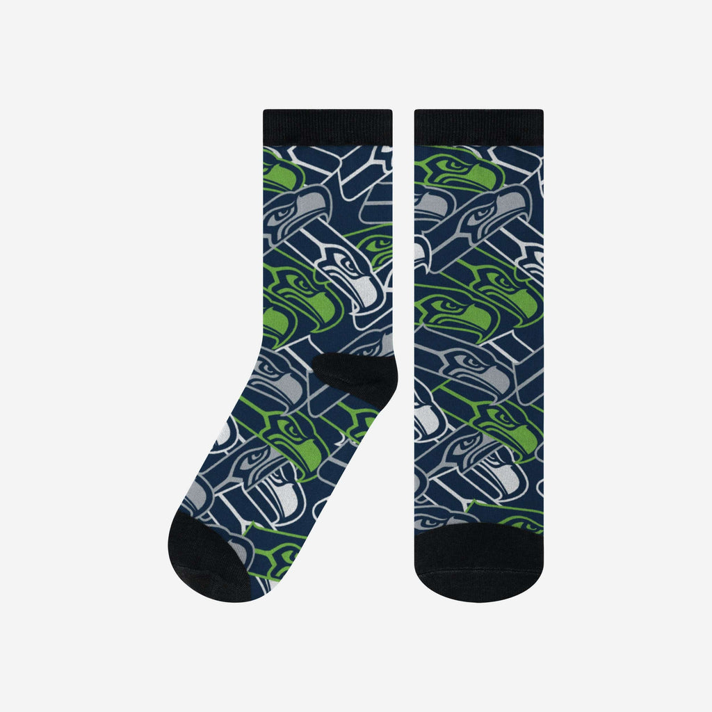 Seattle Seahawks Logo Blast Socks FOCO L/XL - FOCO.com