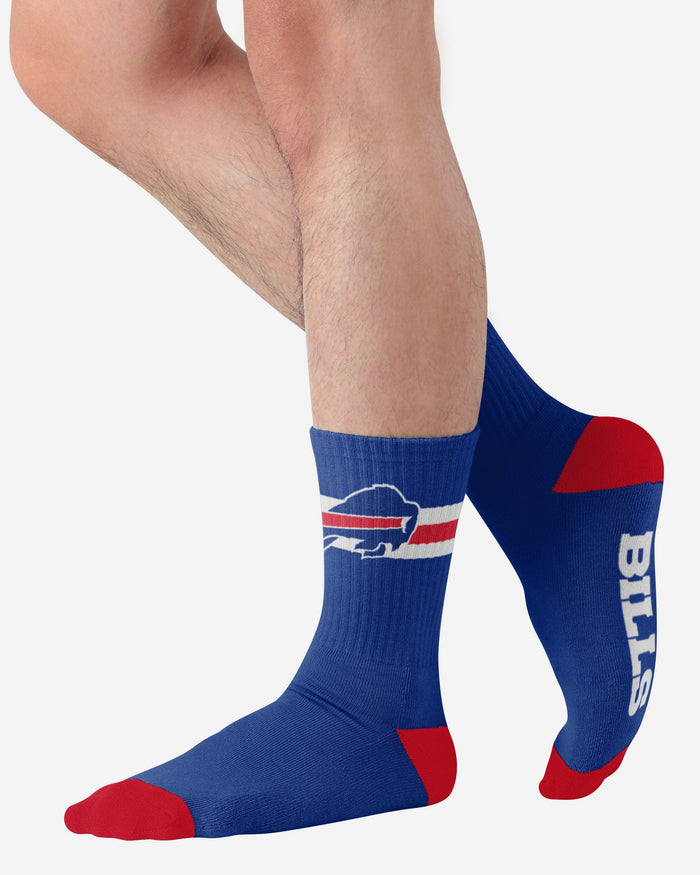 Buffalo Bills Team Stripe Crew Socks FOCO - FOCO.com