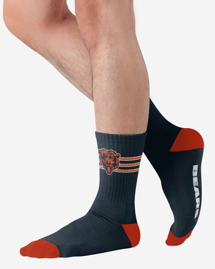 Chicago Bears Team Stripe Crew Socks FOCO - FOCO.com