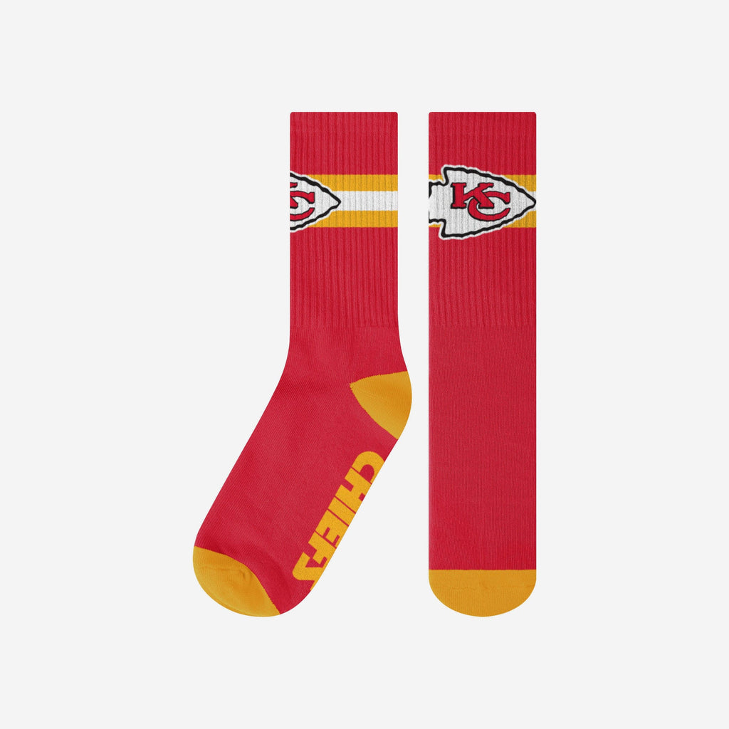 Kansas City Chiefs Team Stripe Crew Socks FOCO S/M - FOCO.com