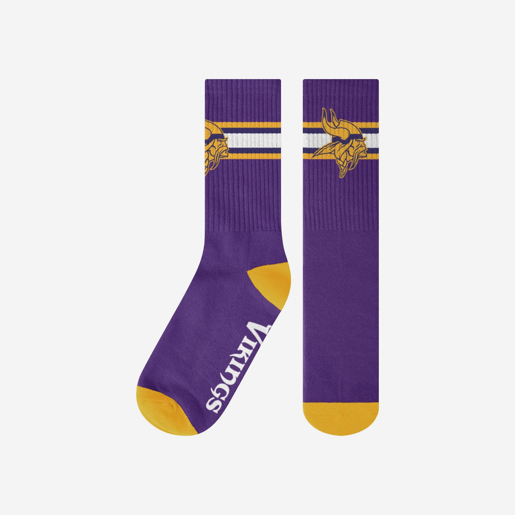 Minnesota Vikings Team Stripe Crew Socks FOCO S/M - FOCO.com