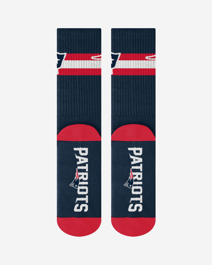 New England Patriots Team Stripe Crew Socks FOCO - FOCO.com