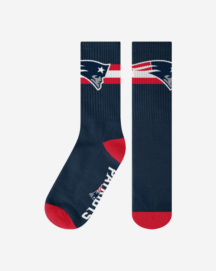 New England Patriots Team Stripe Crew Socks FOCO S/M - FOCO.com